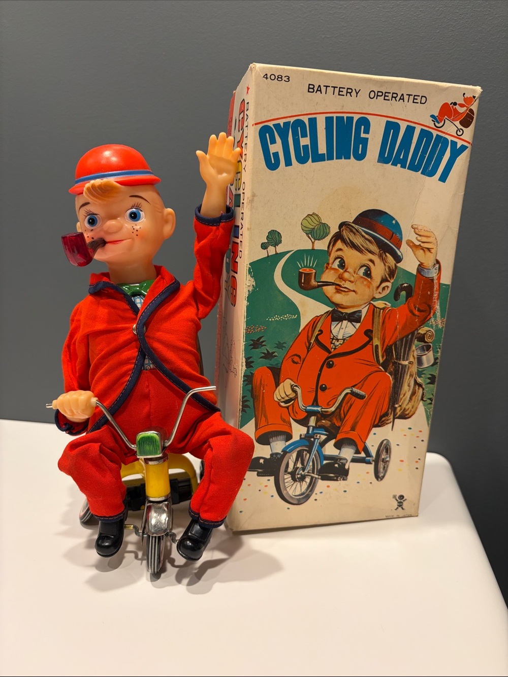 Cycling Daddy Battery Operated Kids Toy – Vintage collectible